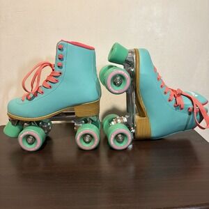 Impala Roller Skates Pink/Teal Quad Skates Womens Size 4